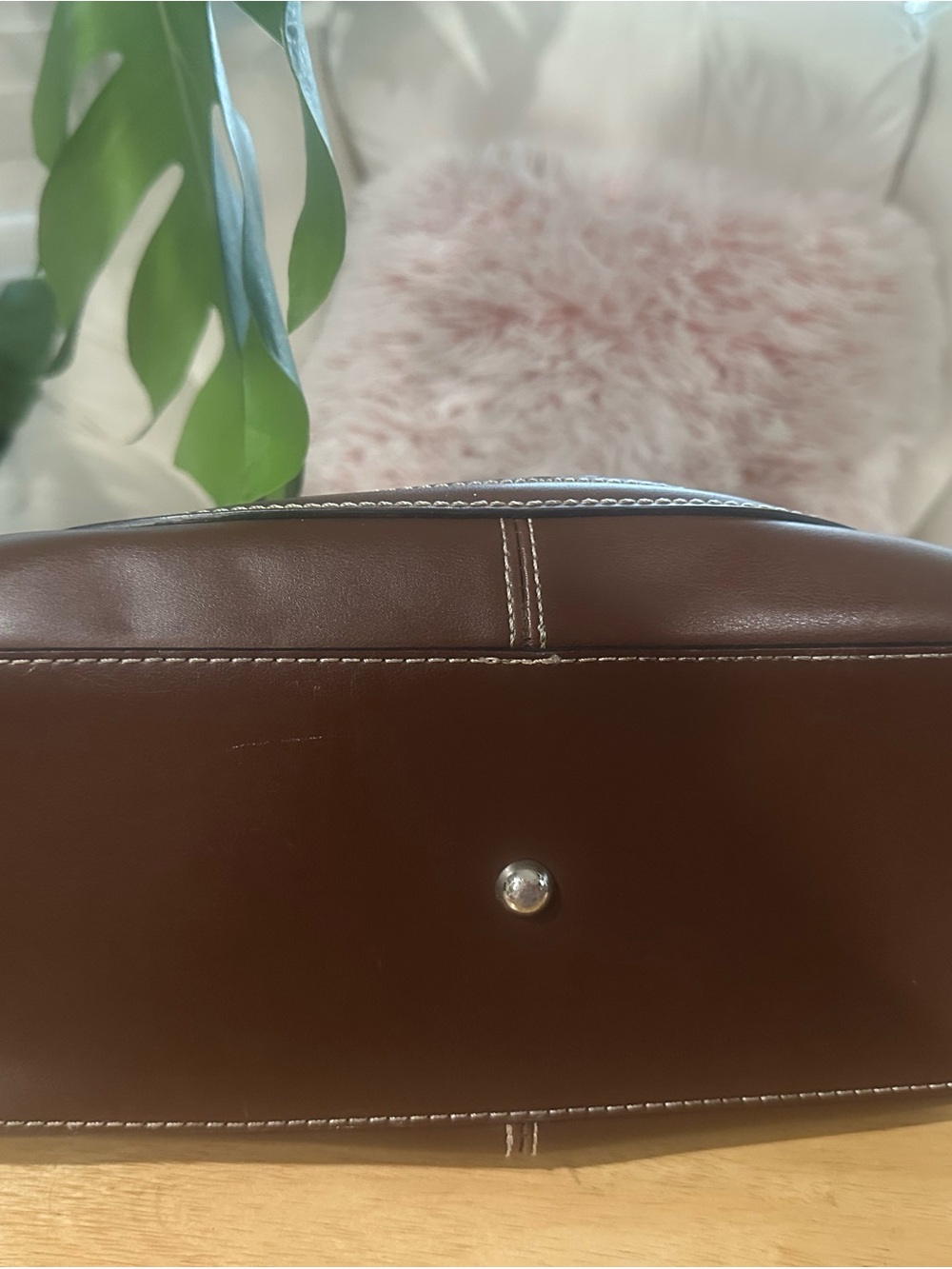 Tod's Dark Brown Leather Buckle Tote - Picture 3 of 7